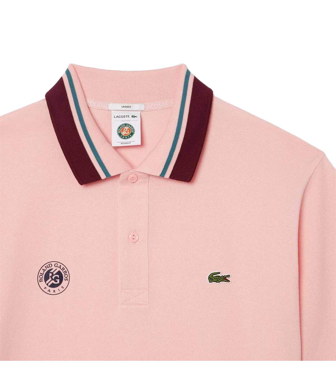 Polo Manches Courtes Roland Garros Homme Rose Lacoste-4