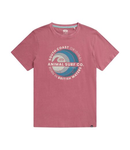 Animal Mens Jacob Circle T-Shirt (Berry) - UTMW2779