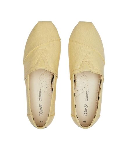 Womens/ladies Alpargata Classic Espadrilles Yellow Toms