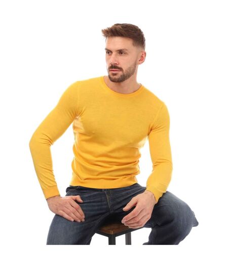 Pull Leno-p Homme Jaune Hugo Boss