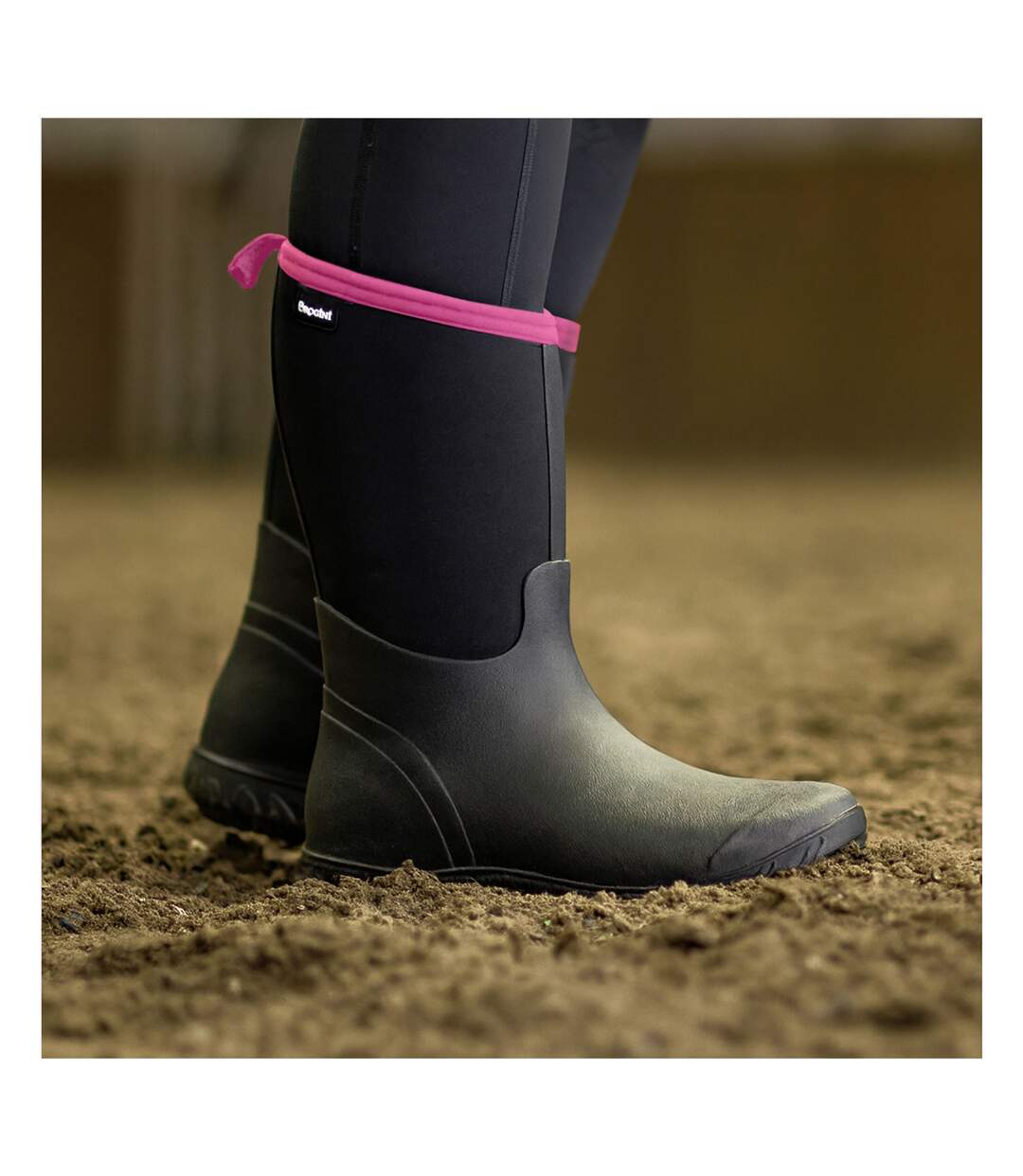 Keswick Womens/ladies Wellington Boots Black Brogini-1