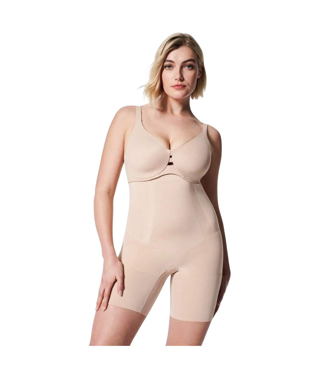 Womens/ladies Seamless High Waist Shapewear Shorts Nude Spanx-1