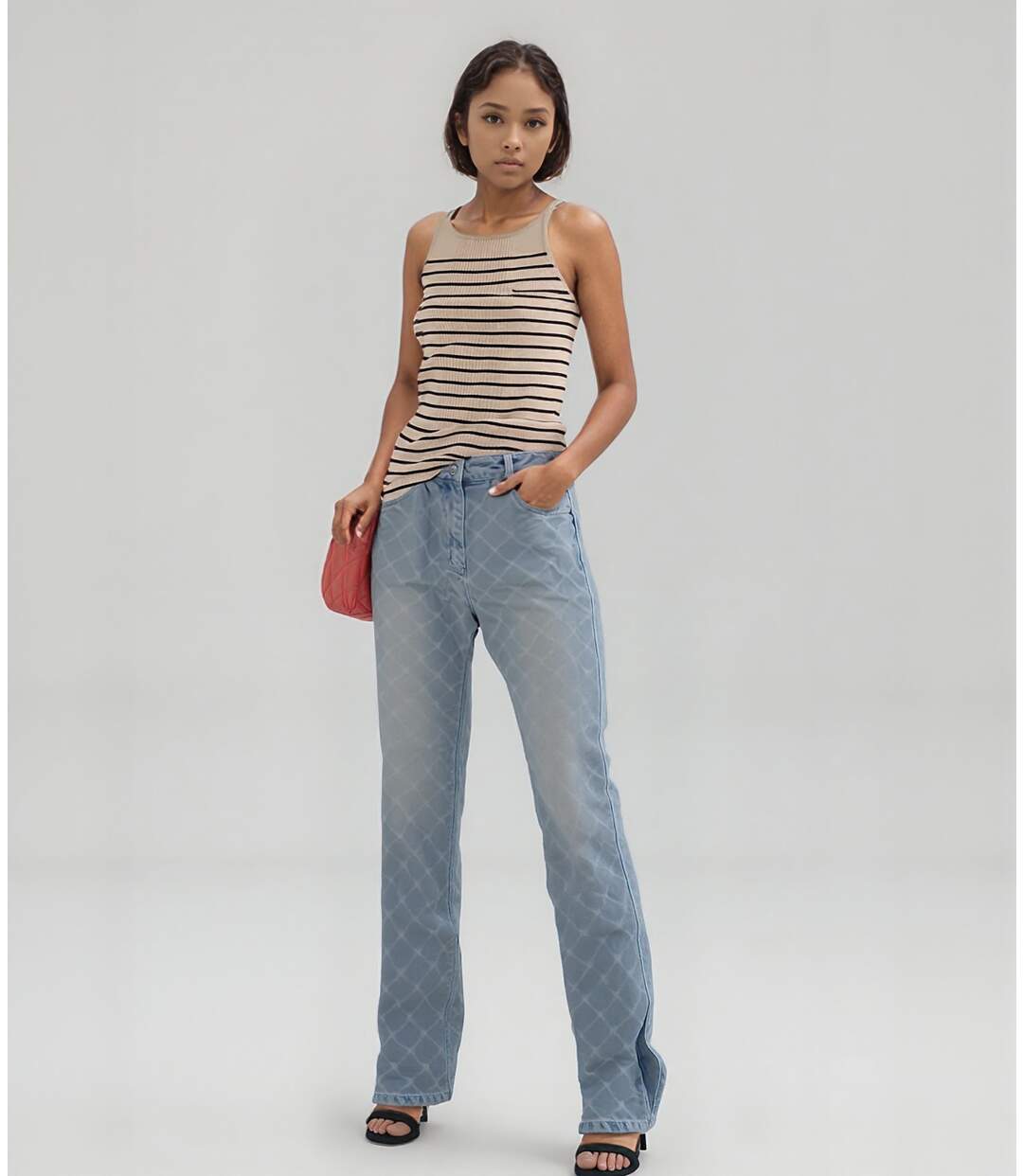 Jean femme taille haute - Régular - Look décontracté-3