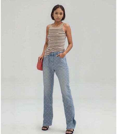 Jean femme taille haute - Régular - Look décontracté