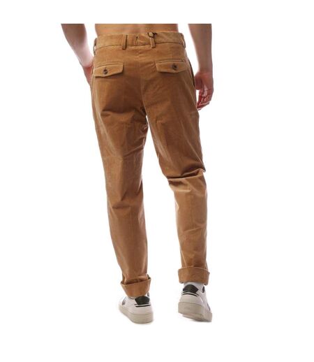 Pantalon Motif/style Plissé Perin Homme Beige Boss