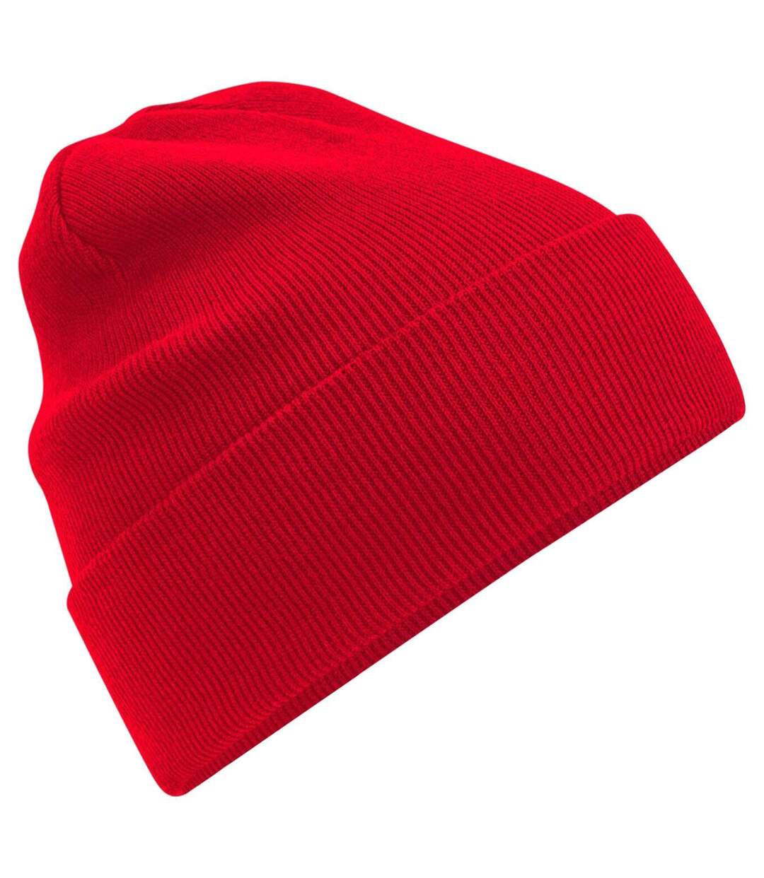 Bonnet À Revers En Coton Biologique Original Rouge Beechfield-2
