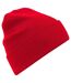 Bonnet À Revers En Coton Biologique Original Rouge Beechfield-2