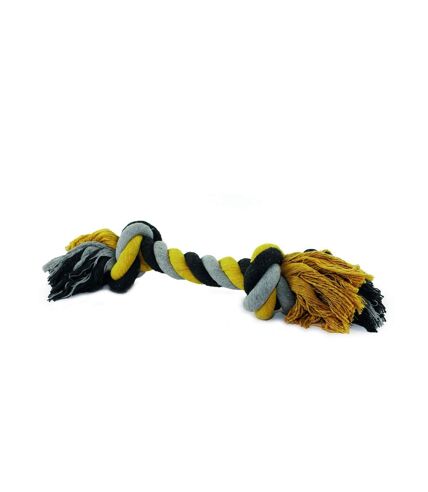 Ancol Jumbo Jaws Rope Dog Toy (Black/Gray/Yellow) (One Size) - UTTL5404