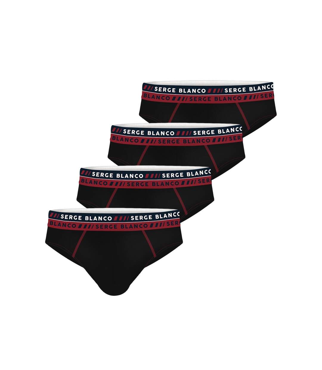 Lot de 4 slips homme en coton French Serge Blanco