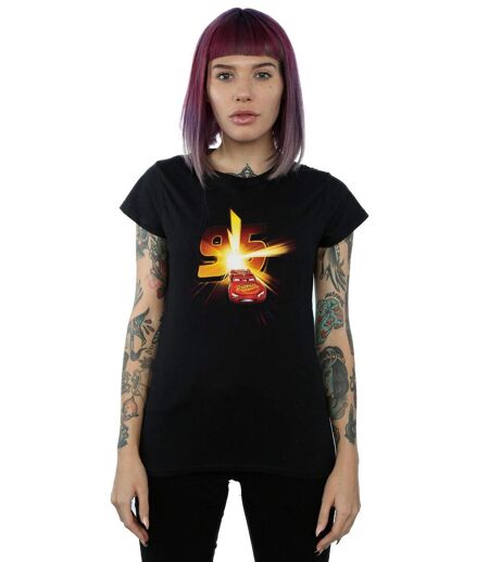 Disney - T-shirt CARS LIGHTNING MCQUEEN BURST - Femme (Noir) - UTBI13849