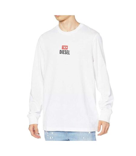 T-shirt Manches Longues Blanc Homme Diesel Small - L