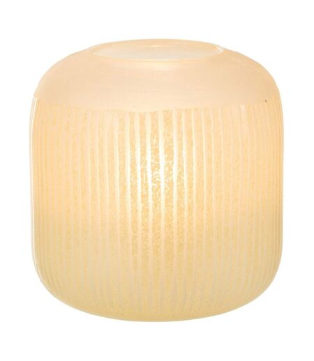 Vase Design en Verre Lignes Carla 16cm Jaune Clair