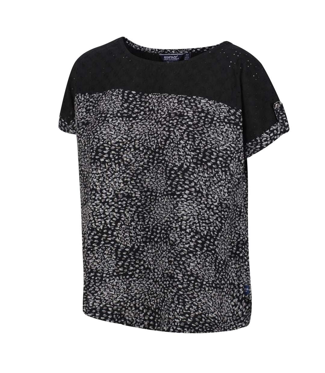 Regatta Womens/Ladies Jaida Abstract T-Shirt (Black) - UTRG7012