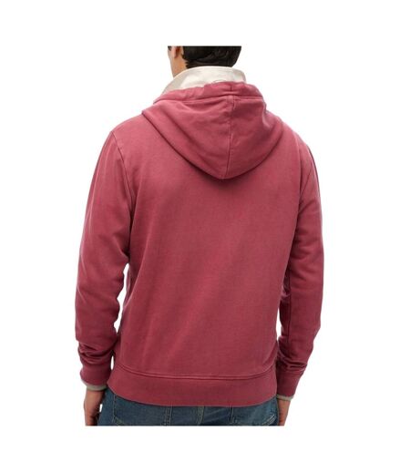 Sweat zippé bordeaux homme superdry essential washed ziphood