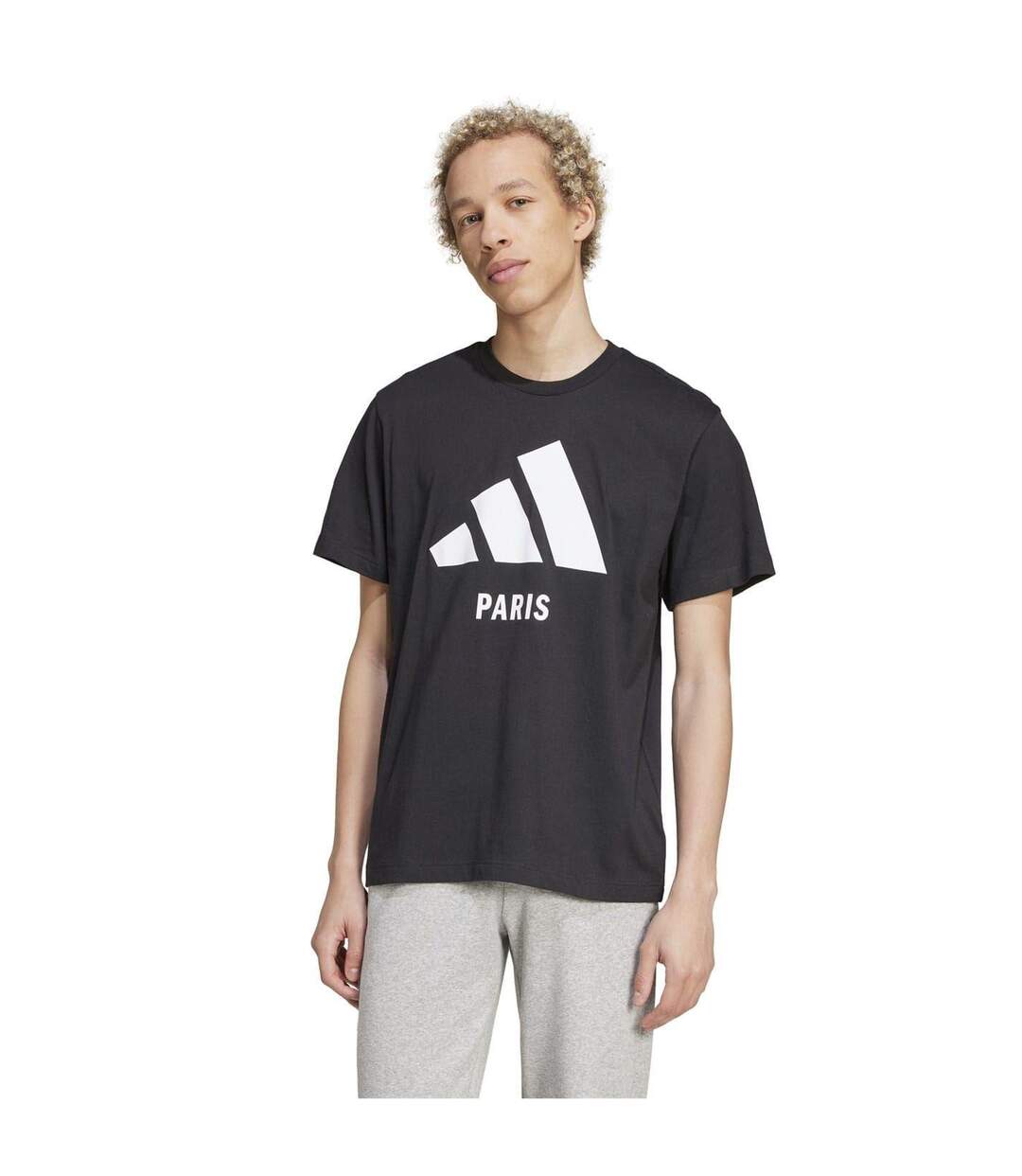 Unisex Adult Paris T-shirt Black Adidas-1