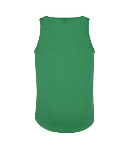 Just Cool Mens Sports Gym Plain Tank/Vest Top (Kelly Green)