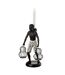 Statuette Déco Garçon Debout Panier 31cm Noir-2