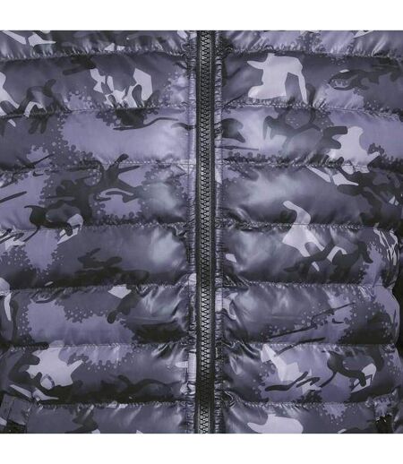 2786 Mens Hooded Water & Wind Resistant Padded Jacket (Camo Grey) - UTRW3424