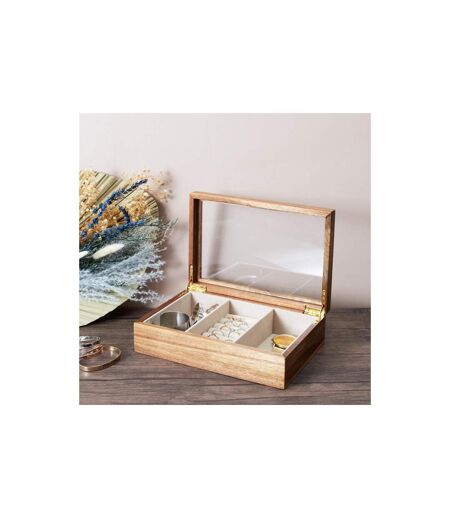 Boîte à Bijoux Déco en Bois Jewels 24cm Naturel