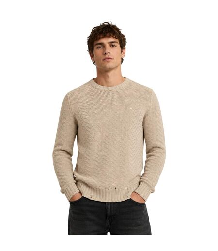 Mens Relaxed Fit Jumper Brown Replay