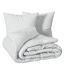 Parure de Lit Jacquard 3 Pièces Swan 260x240cm Blanc-2