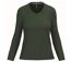 T-shirt manches longues col V - Femme - K382 - vert forêt-2