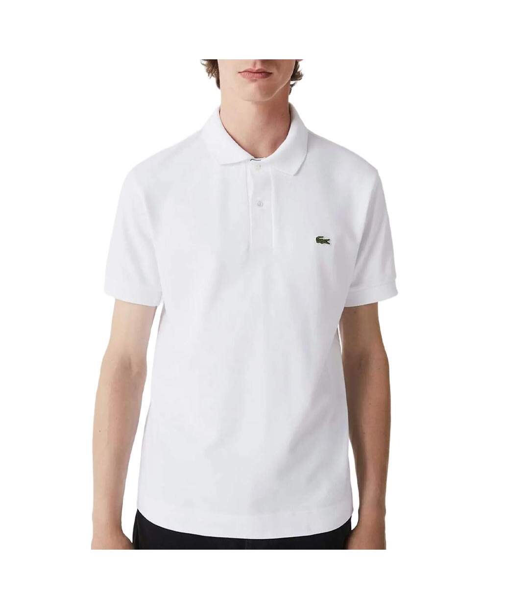Polo blanc homme lacoste bord-cote-1