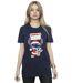 Disney Womens/Ladies Lilo & Stitch Santa's Here - T-shirt boyfriend en coton (Bleu marine) - UTBI30565-2