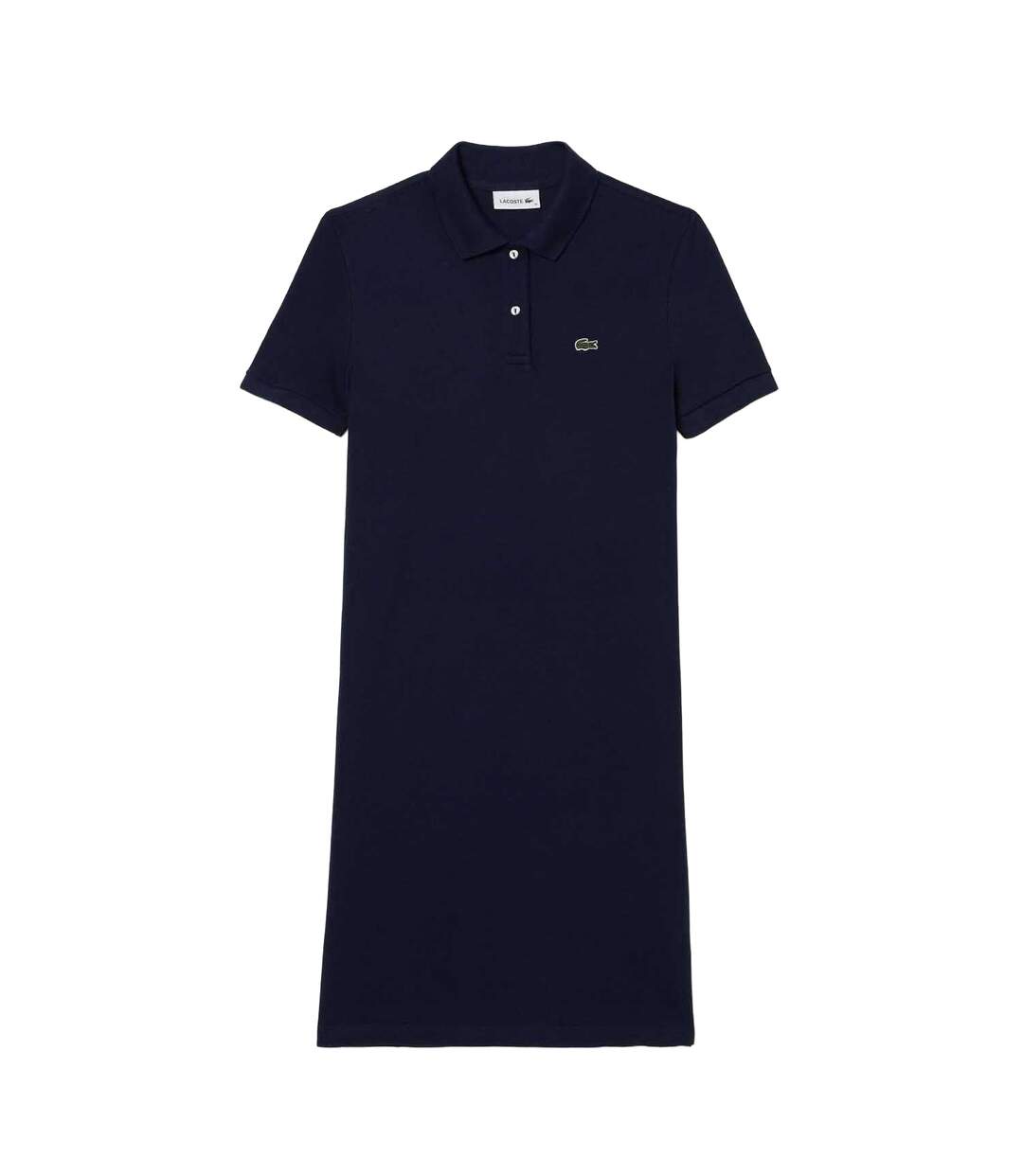 Womens/ladies Petit Pique Polo Shirt Dress Blue Lacoste-2