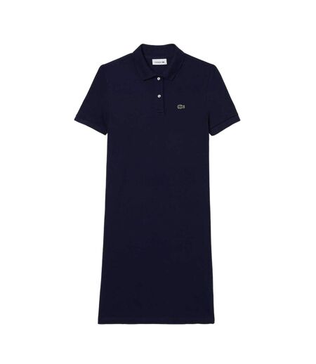 Womens/ladies Petit Pique Polo Shirt Dress Blue Lacoste
