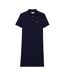 Womens/ladies Petit Pique Polo Shirt Dress Blue Lacoste-2