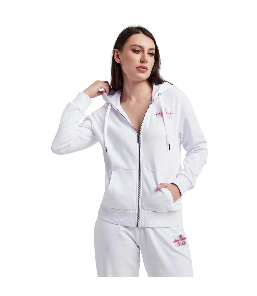 Veste À Capuche Femme Blanc Armani Exchange-1