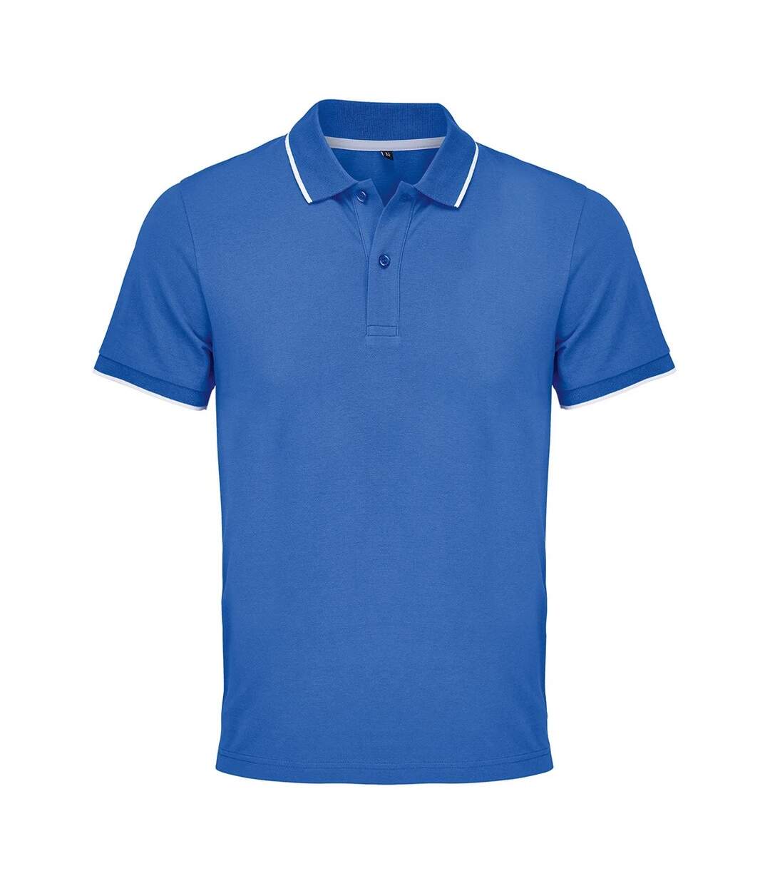 Polo Palermo Adulte Bleu Roi Blanc SOLS-1