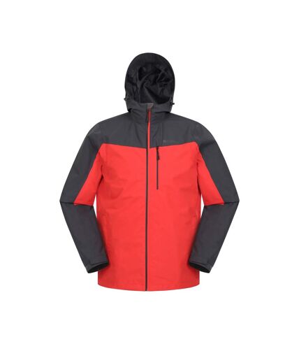 Mens brisk extreme waterproof jacket active red Mountain Warehouse