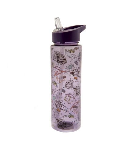 Friends Phrases Plastic Water Bottle (Purple/White) (One Size) - UTPM1222