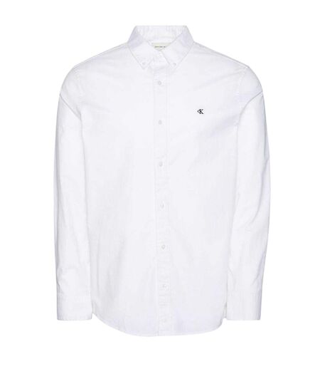 Mens Oxford Button-down Shirt Brilliant White Calvin Klein