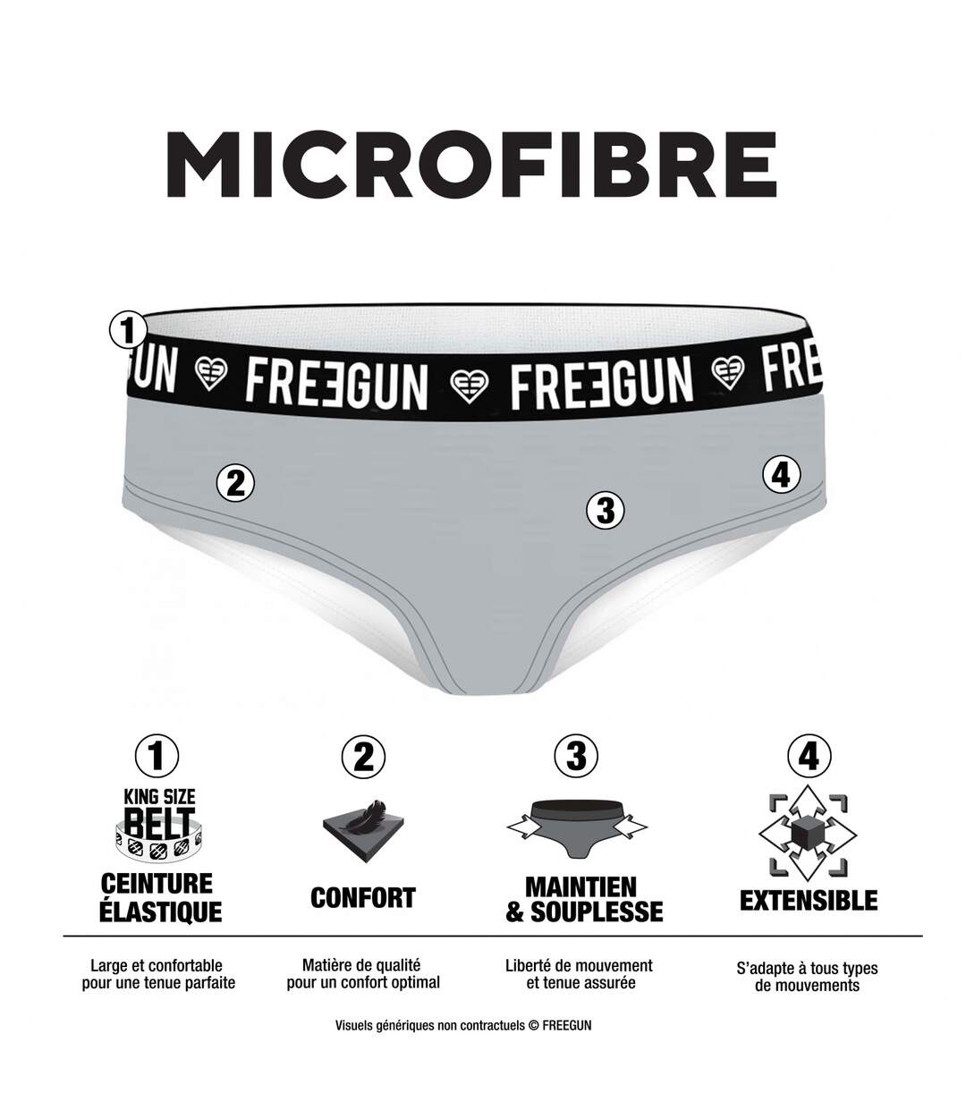 Pack Surprise de 3 Boxers microfibre femme Freegun-4