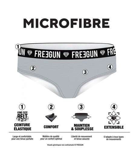 Pack Surprise de 5 Boxers microfibre femme Freegun