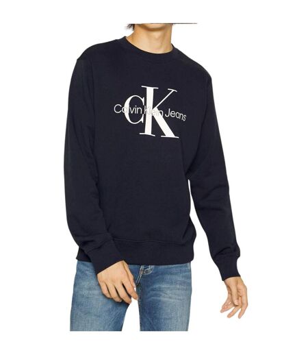 Sweat Motif/style Gros Logo Homme Bleu Marine Calvin Klein