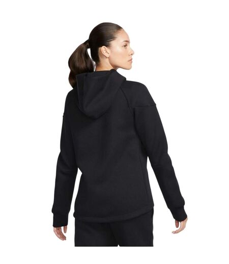 Womens/ladies Windrunner Tech Fleece Full Zip Hoodie Black Nike
