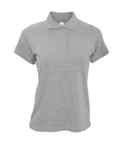 B&C Safran Pure Ladies Short Sleeve Polo Shirt (Heather Grey)