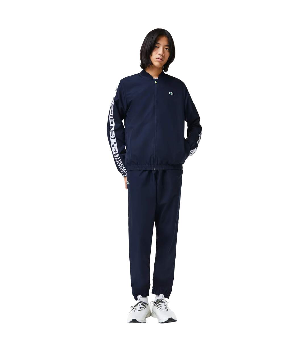 Mens Stripe Logo Tennis Sweatsuit Navy Lacoste-4