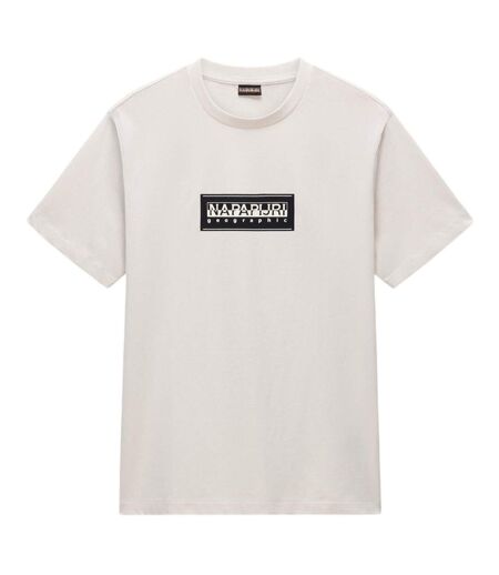T-shirt Motif/style Logo Rectangulaire Homme Beige Napapijri