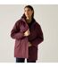 Veste Imperméable Unie À Capuche Ajustable Brielly Femme Pourpre Noir Regatta-1