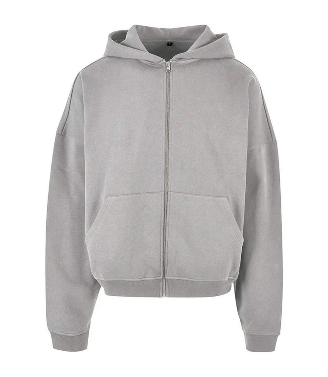 Sweat À Capuche 90s Homme Gris Chiné Build Your Brand-1
