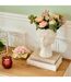 Vase Visage en Dolomite Fleur de Rose 21cm Blanc-4