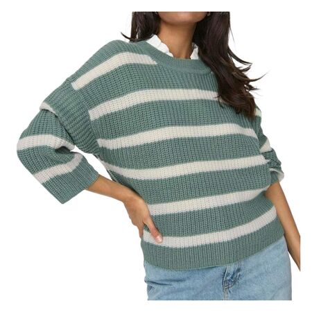 Pull à Rayures Vert Femme JDY Stripe - L