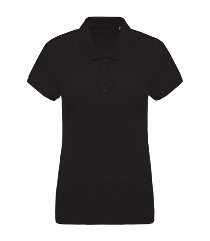 Kariban Womens/Ladies Pique Polo Shirt (Black) - UTPC2986