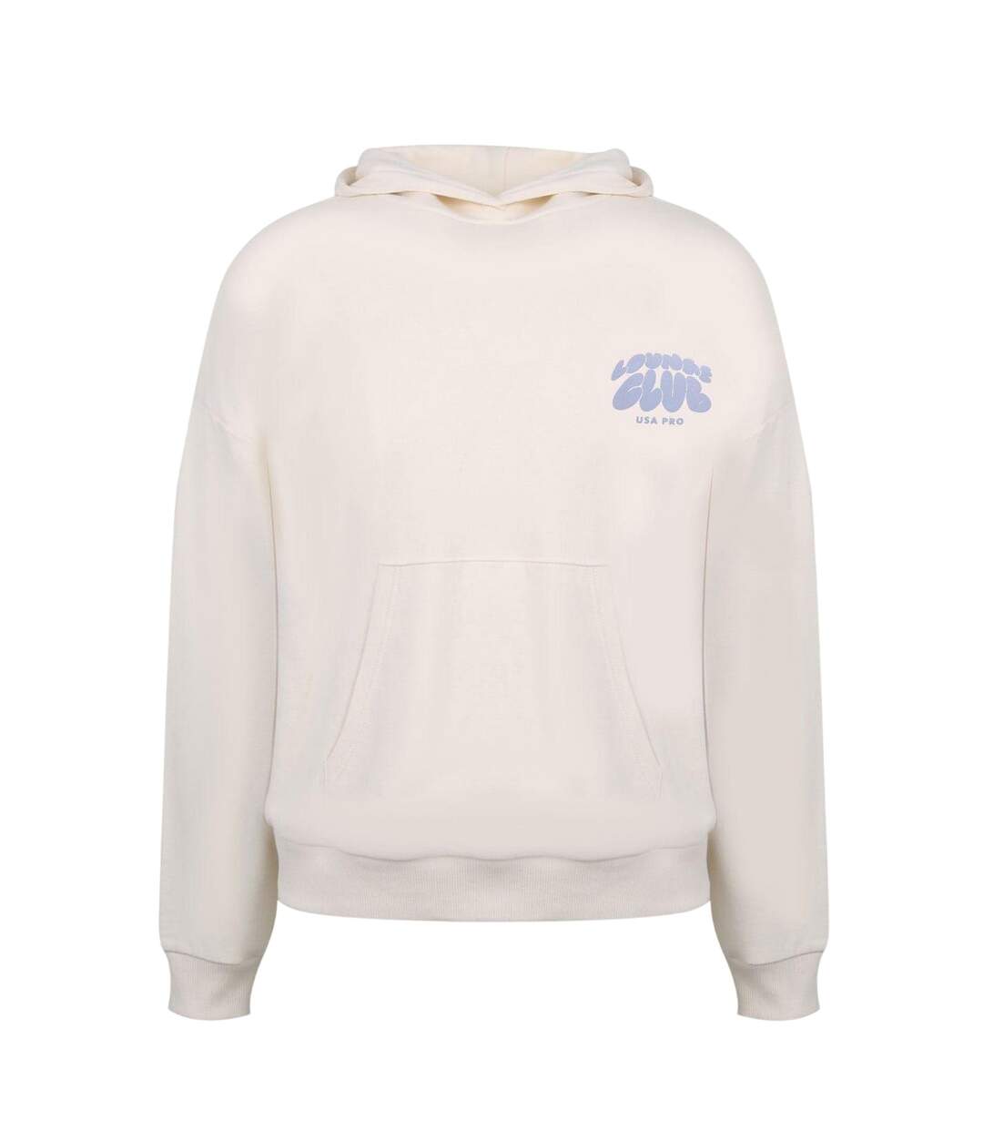 Unisex Adult Oversized Hoodie Cream Blue USA Pro-1
