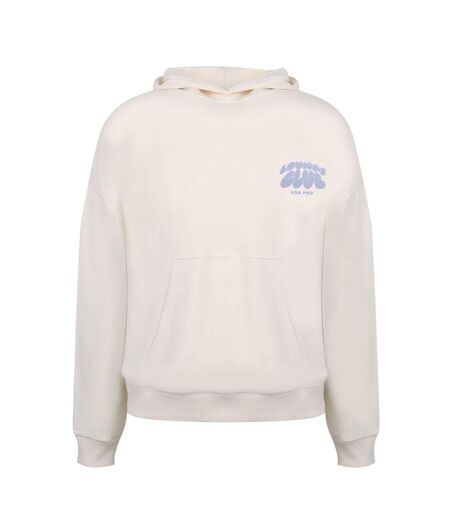 Unisex Adult Oversized Hoodie Cream Blue USA Pro
